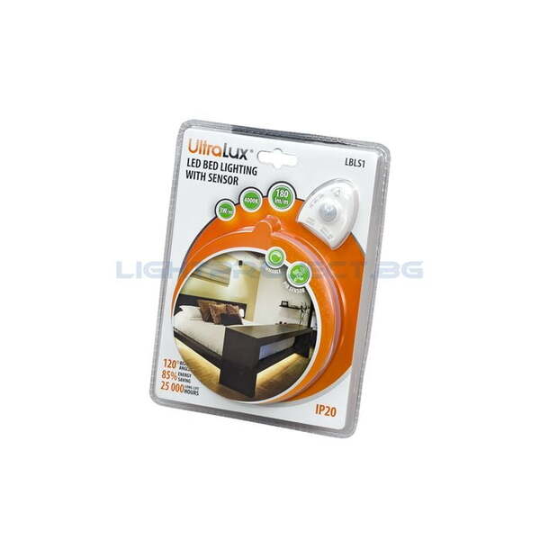 ULTRALUX LED ОСВЕТЛЕНИЕ ЗА ЛЕГЛО СЪС СЕНЗОР, ЕДНОСТРАННО
