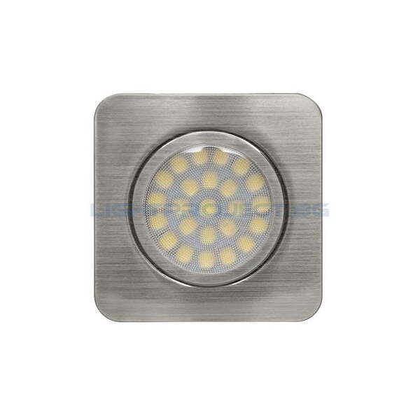 ULTRALUX МЕБЕЛНА LED ЛУНА ЗА ВГРАЖДАНЕ 3W, 4200K, 12V DC, IP44, САТИНИРАН НИКЕЛ ВЛАГОЗАЩИТЕН