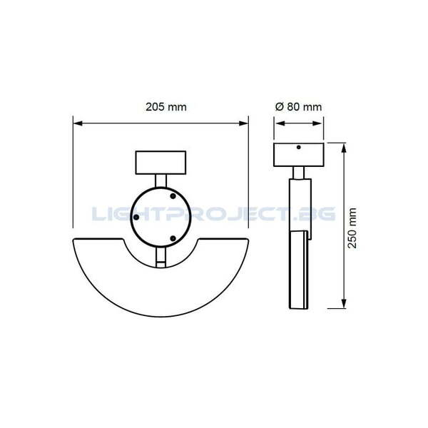 ULTRALUX LED ФАСАДНО ОСВЕТИТЕЛНО ТЯЛО 6W, 4200K, IP65, ПОДВИЖНО, ГРАФИТ ВЛАГОЗАЩИТЕН