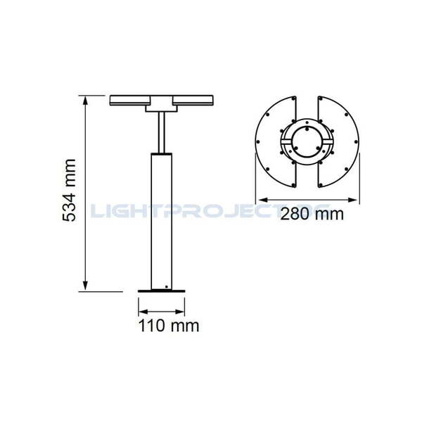 ULTRALUX LED ГРАДИНСКО ОСВЕТИТЕЛНО ТЯЛО, ПОДВИЖНО, 2X6W, 2700K, IP65, ГРАФИТ ВЛАГОЗАЩИТЕН