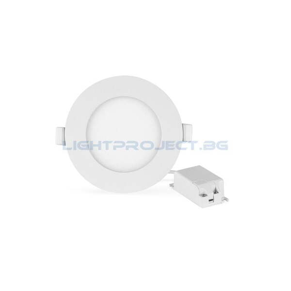 ULTRALUX LED ПАНЕЛ ЗА ВГРАЖДАНЕ, КРЪГ, 6W, 4200K, 220-240V AC, НЕУТРАЛНА СВЕТЛИНА