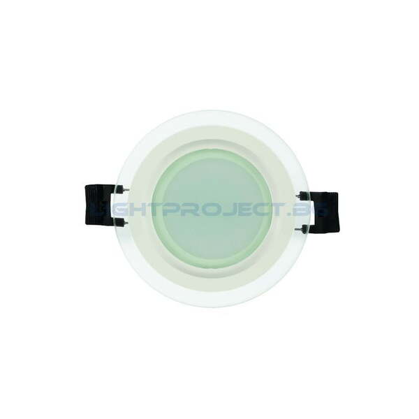 ULTRALUX LED СТЪКЛЕН ПАНЕЛ ЗА ВГРАЖДАНЕ, КРЪГ, 6W, 4200K, 220-240V AC, IP44 ВЛАГОЗАЩИТЕН