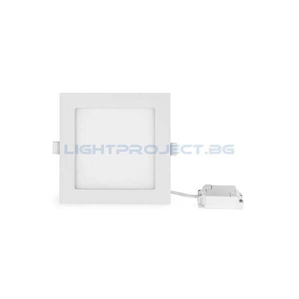 ULTRALUX LED ПАНЕЛ ЗА ВГРАЖДАНЕ, КВАДРАТ, 12W, 4200K, 220-240V AC, НЕУТРАЛНА СВЕТЛИНА