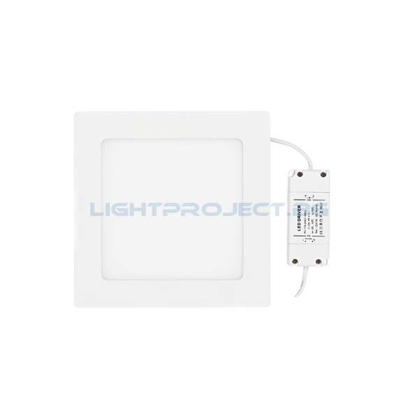 ULTRALUX LED ПАНЕЛ ЗА ВГРАЖДАНЕ, КВАДРАТ, 18W, 2700K, 220-240V AC, ТОПЛА СВЕТЛИНА