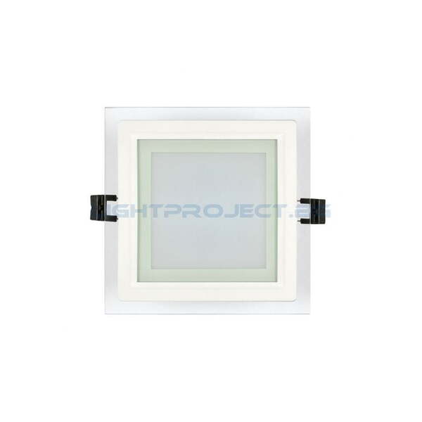 ULTRALUX LED СТЪКЛЕН ПАНЕЛ ЗА ВГРАЖДАНЕ, КВАДРАТ, 6W, 4200K, 220-240V AC, IP44 ВЛАГОЗАЩИТЕН