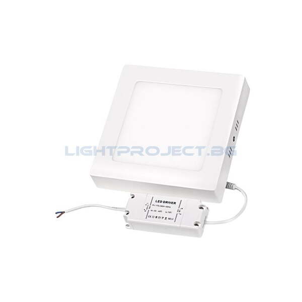 ULTRALUX LED ПАНЕЛ ЗА ОТКРИТ МОНТАЖ, КВАДРАТ, 18W, 2700K, 220-240V AC, ТОПЛА СВЕТЛИНА