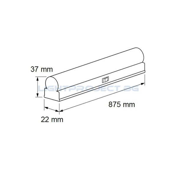 ULTRALUX LED ЛИНЕЙНО ОСВЕТИТЕЛНО ТЯЛО Т5 С КЛЮЧ, 10W, 4200K, 220-240V AC, IP20, НЕУТРАЛНА СВЕТЛИНА
