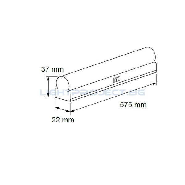 ULTRALUX LED ЛИНЕЙНО ОСВЕТИТЕЛНО ТЯЛО Т5 С КЛЮЧ, 7W, 4200К, 220-240V AC, IP20, НЕУТРАЛНА СВЕТЛИНА
