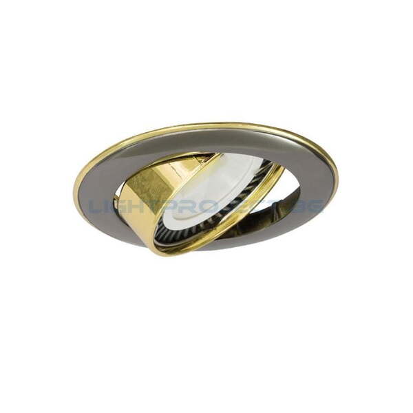 ULTRALUX ЛУНА (ТЯЛО) ЗА ВГРАЖДАНЕ, КРЪГ, ПОДВИЖНА, ГРАФИТ-ЗЛАТО, IP20