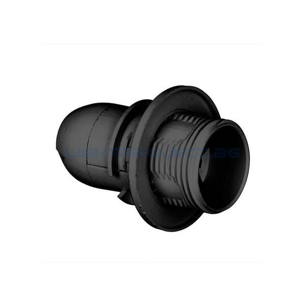 ULTRALUX ПЛАСТМАСОВА ФАСУНГА Е14 ПОЛОВИН РЕЗБА ЧЕРНА, ОПАКОВКА ОТ 50 БР.