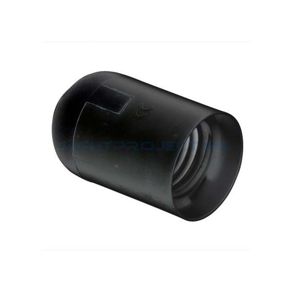 ULTRALUX ПЛАСТМАСОВА ФАСУНГА Е27, ГЛАДКА ЧЕРНА, ОПАКОВКА ОТ 50 БР.