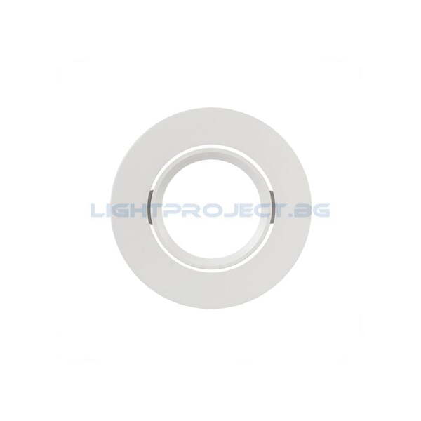 ULTRALUX ЛУНА (ТЯЛО) ЗА ВГРАЖДАНЕ GU10, КРЪГ, ПОДВИЖНА, БЯЛА, IP20