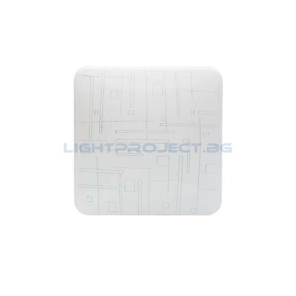 ULTRALUX ДЕКОРАТИВНА LED ПЛАФОНИЕРА 18W, 4200K, 220-240V AC, НЕУТРАЛНА СВЕТЛИНА, КВАДРАТ
