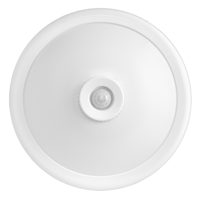ULTRALUX ПЛАФОНИЕРА С PIR СЕНЗОР ЗА ДВИЖЕНИЕ, КРЪГ, БЯЛА, 2XE27, 220-240V AC, IP20