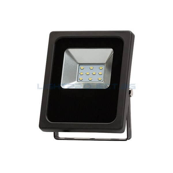 ULTRALUX LED SLIM ПРОЖЕКТОР ТОПЛА СВЕТЛИНА IP65 90-260V AC, 120° 10W ВЛАГОЗАЩИТЕН