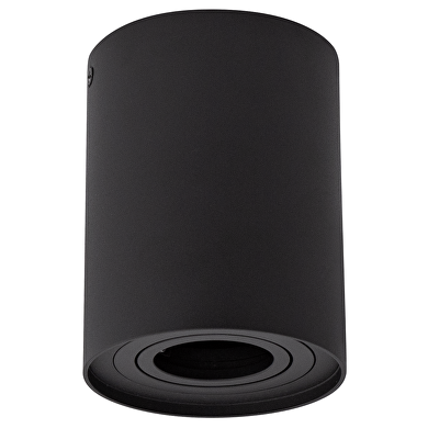 ULTRALUX ЛУНА ЗА ОТКРИТ МОНТАЖ, КРЪГ, GU10, ПОДВИЖНА, ЧЕРНА