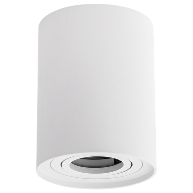 ULTRALUX ЛУНА ЗА ОТКРИТ МОНТАЖ, КРЪГ, GU10, ПОДВИЖНА, БЯЛА