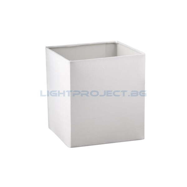 ULTRALUX ТЕКСТИЛЕН АБАЖУР ЗА ОСВЕТИТЕЛНО ТЯЛО ULTRALUX OTSGLSN, КВАДРАТ, БЯЛ