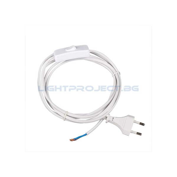 ULTRALUX ЗАХРАНВАЩ КАБЕЛ С ЩЕПСЕЛ И КЛЮЧ, БЯЛ, 1 БР.