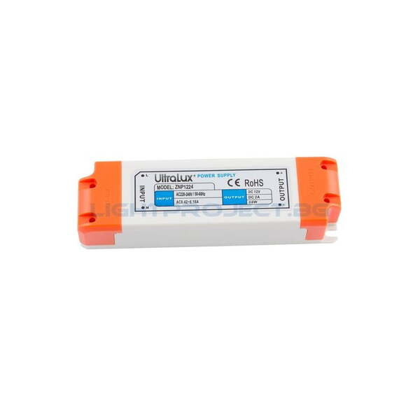 ULTRALUX ЗАХРАНВАНЕ, СТАБИЛИЗИРAНО, 12V DC, 24W, IP20