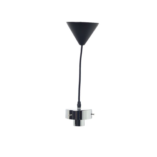 ACA LIGHTING NETTO SUSPENSION 1XE27 SCREWS-NIKEL MAVRO FABRIC. WALL