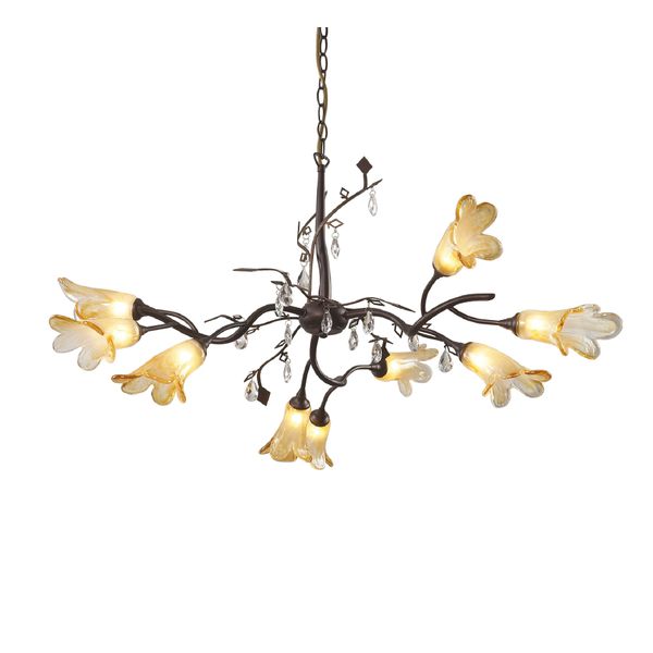 ACA LIGHTING NETTO HARD 9 FLOWER BLACKS 9X35W G9 Φ90 H120CM ACA-W15969