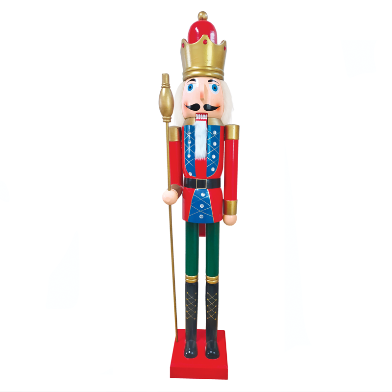 ACA LIGHTING КОЛЕДНО ОСВЕТЛЕНИЕ ^ NUTCRACKER KING BLUE+RED WITH H180CM SKETCH ACA-X0218011