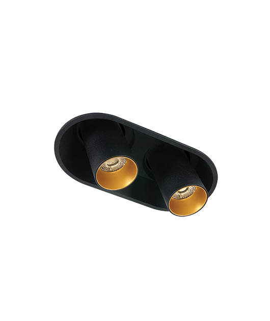 ZAMBELIS Z11207-B BLACK COB 2X7W WW 700MA 36DEG ADJUSTABLE DARK LIGHT