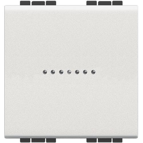 BTICINO - N4053M2A Ключ Аксиален Девиаторен 2 Модул Бяло Livinglight