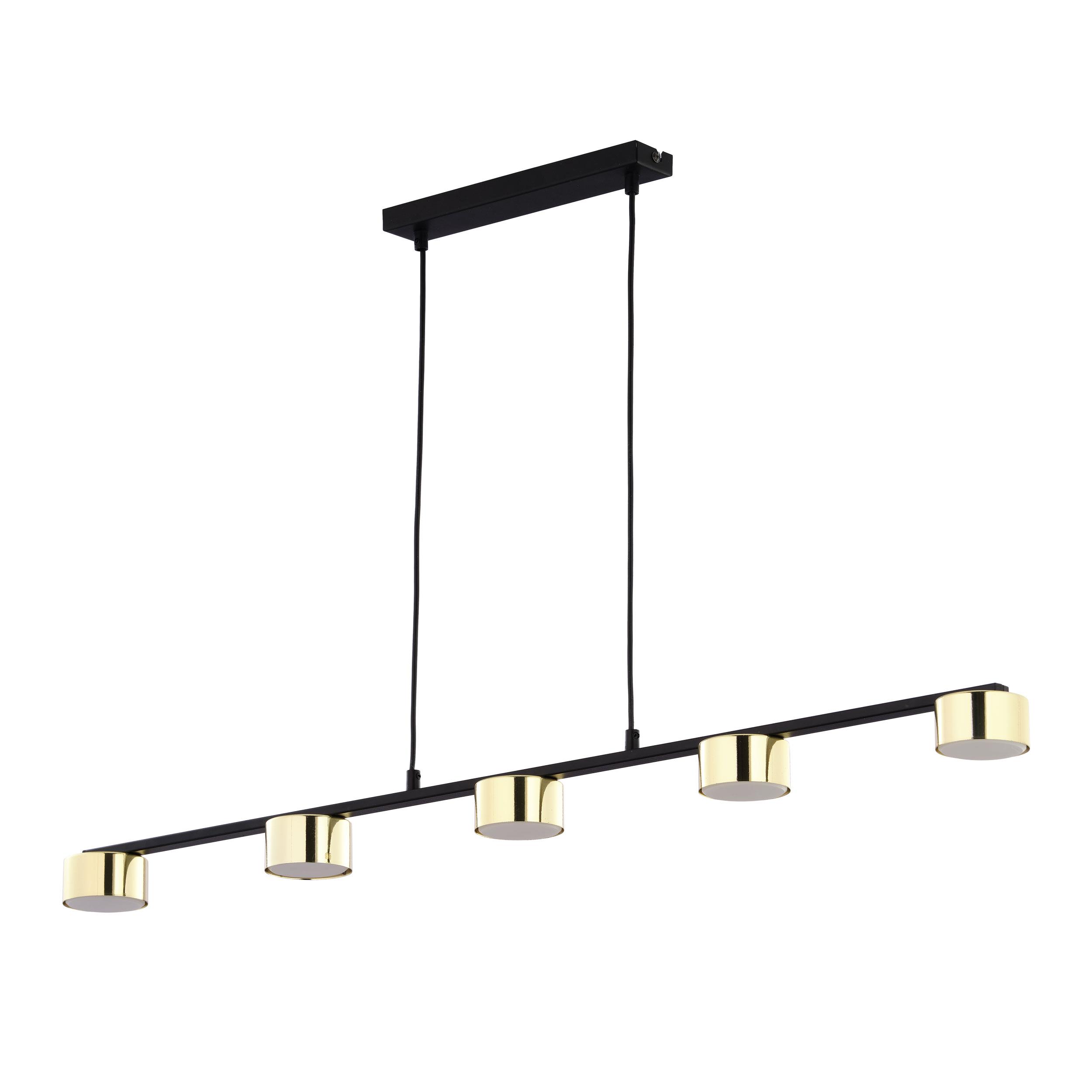 TK LIGHTING DALLAS GOLD/BLACK LAMPA WISZĄCA 5 PŁ