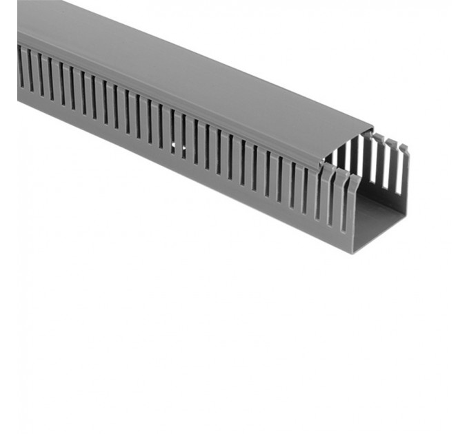 LIGHTEX КАБЕЛЕН КАНАЛ 60X60 СИВ ПЕРФОРИРАН 2 МЕТРА LIGHTEX
