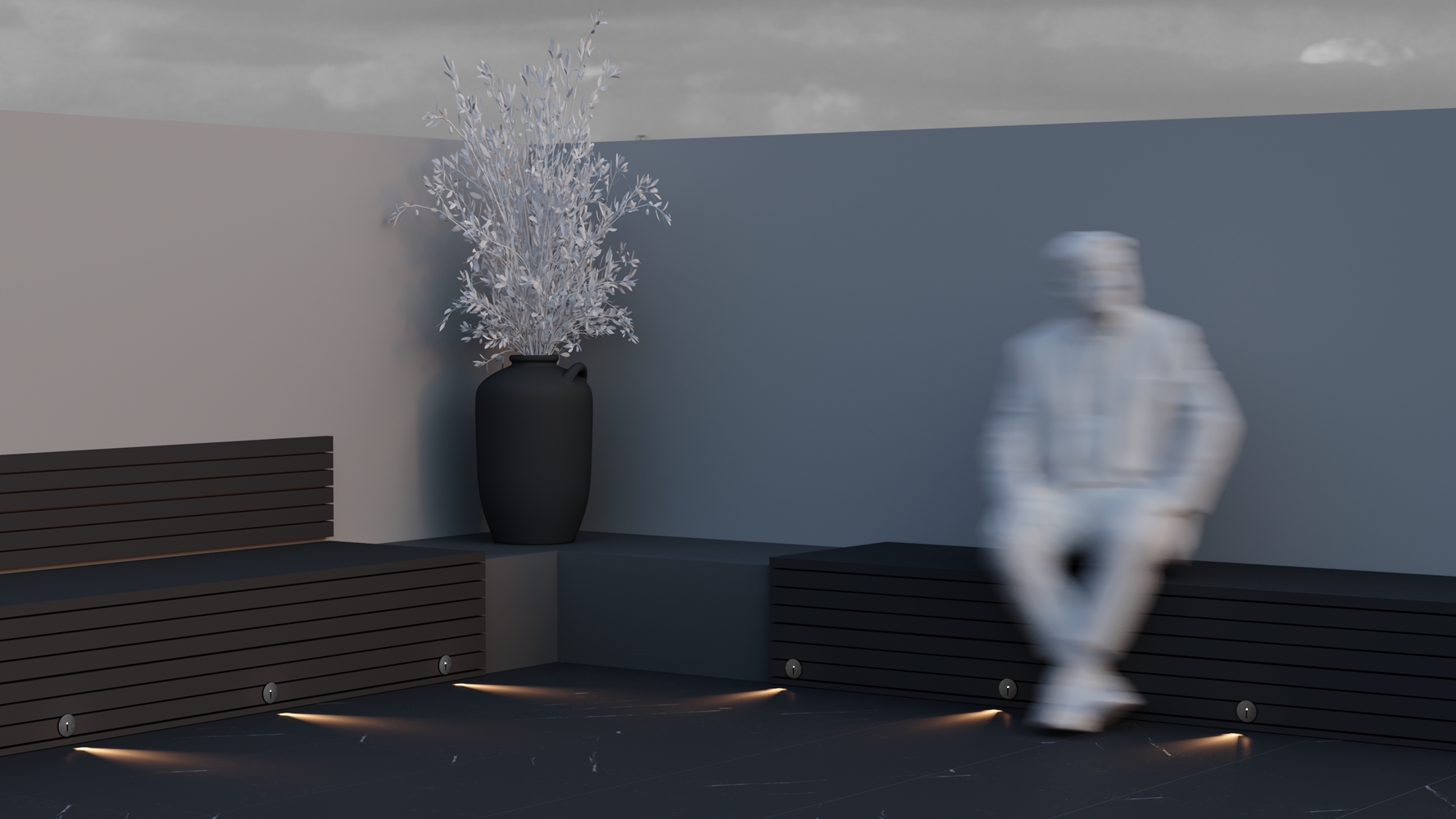 MAYTONI Lighting for stairs Lock O014SL-L3B3K