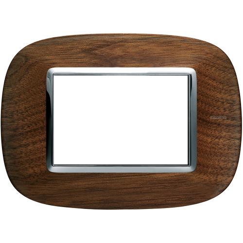 BTICINO - HB4803LNC Рамка 3М Орех Елипсовидна Дърво