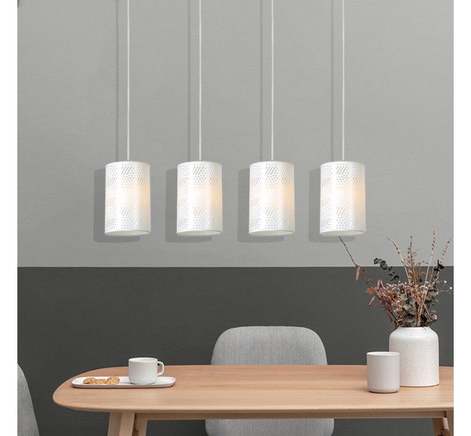 LIGHTEX ПОЛИЛЕЙ BLANKA 4XE27 БЯЛ 800X1200MM LIGHTEX