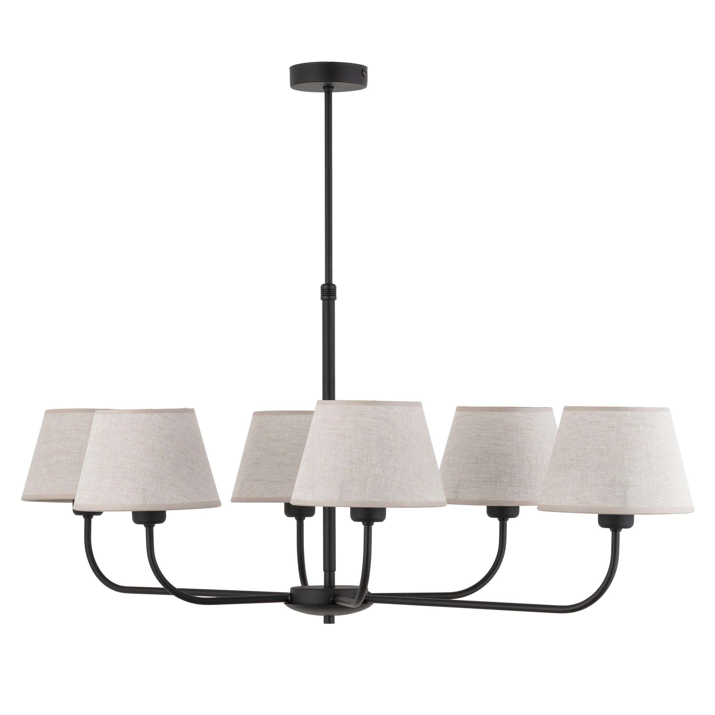 TK LIGHTING CHICAGO LINEN LAMPA SUFITOWA 6 PŁ