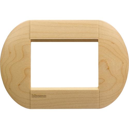 BTICINO - LNB4803LAE Рамка 3М Maple Дърво Елипсовидна Livinglight