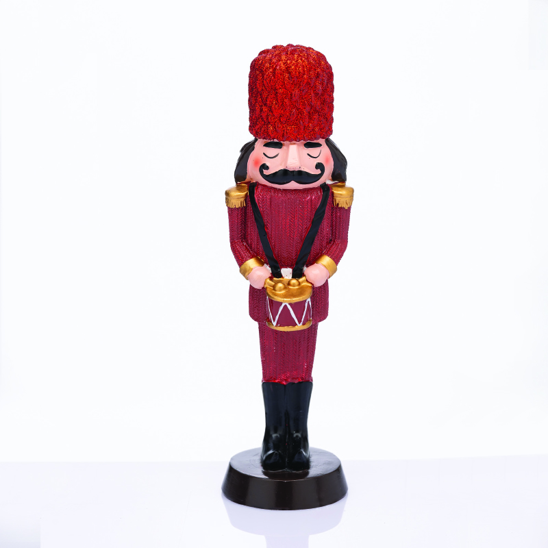 ACA LIGHTING CHRISTMAS X1525209 ΚΑΡΥΟΘΡΑΥΣΤΗΣ ΣΤΡΑΤΙΩΤΗΣ ΜΕ ΤΥΜΠΑΝΟ / NUTCRACKER SOLDIER WITH DRUM ΚΟΚΚΙΝΟ / RED 7x6.5x23cm