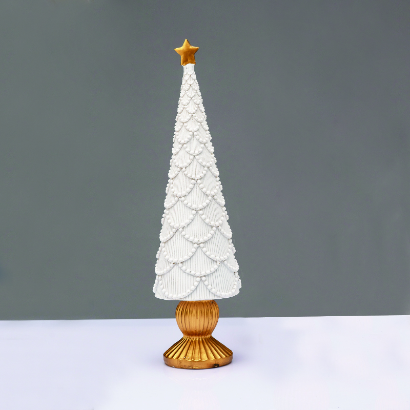 ACA LIGHTING CHRISTMAS X1542210 DECORATIVE RESIN XMAS TREE WHITE 42cm