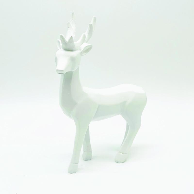 ACA LIGHTING CHRISTMAS X156415 DECORATIVE RESIN REINDEER WHITE 25cm