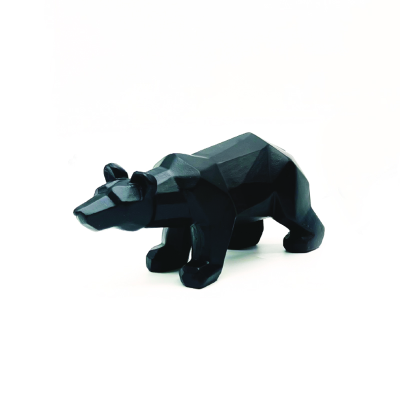 ACA LIGHTING CHRISTMAS X1565312 DECORATIVE RESIN BEAR BLACK 10cm