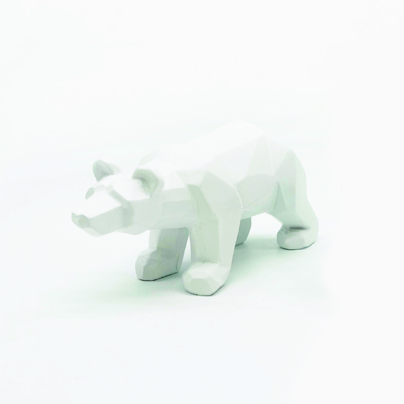 ACA LIGHTING CHRISTMAS X1565412 DECORATIVE RESIN BEAR WHITE 10cm