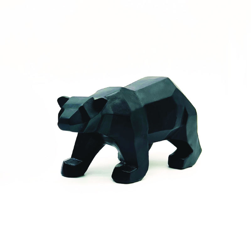 ACA LIGHTING CHRISTMAS X158312 DECORATIVE RESIN BEAR BLACK 11cm