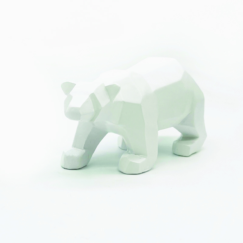 ACA LIGHTING CHRISTMAS X158412 DECORATIVE RESIN BEAR WHITE 11cm