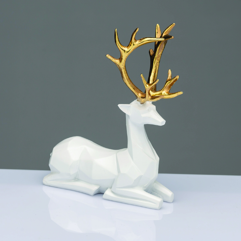 ACA LIGHTING CHRISTMAS X1584614 DECORATIVE RESIN REINDEER WHITE 20cm