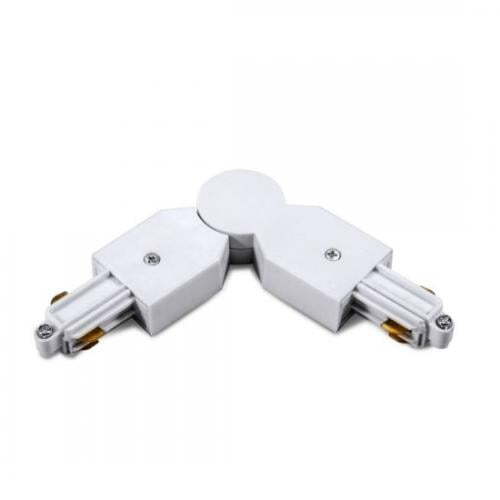 ACA LIGHTING ЪГЛОВ КОНЕКТОР ПОДВИЖЕН ЗА МОНОФАЗНА ШИНА БЯЛ 2WVW