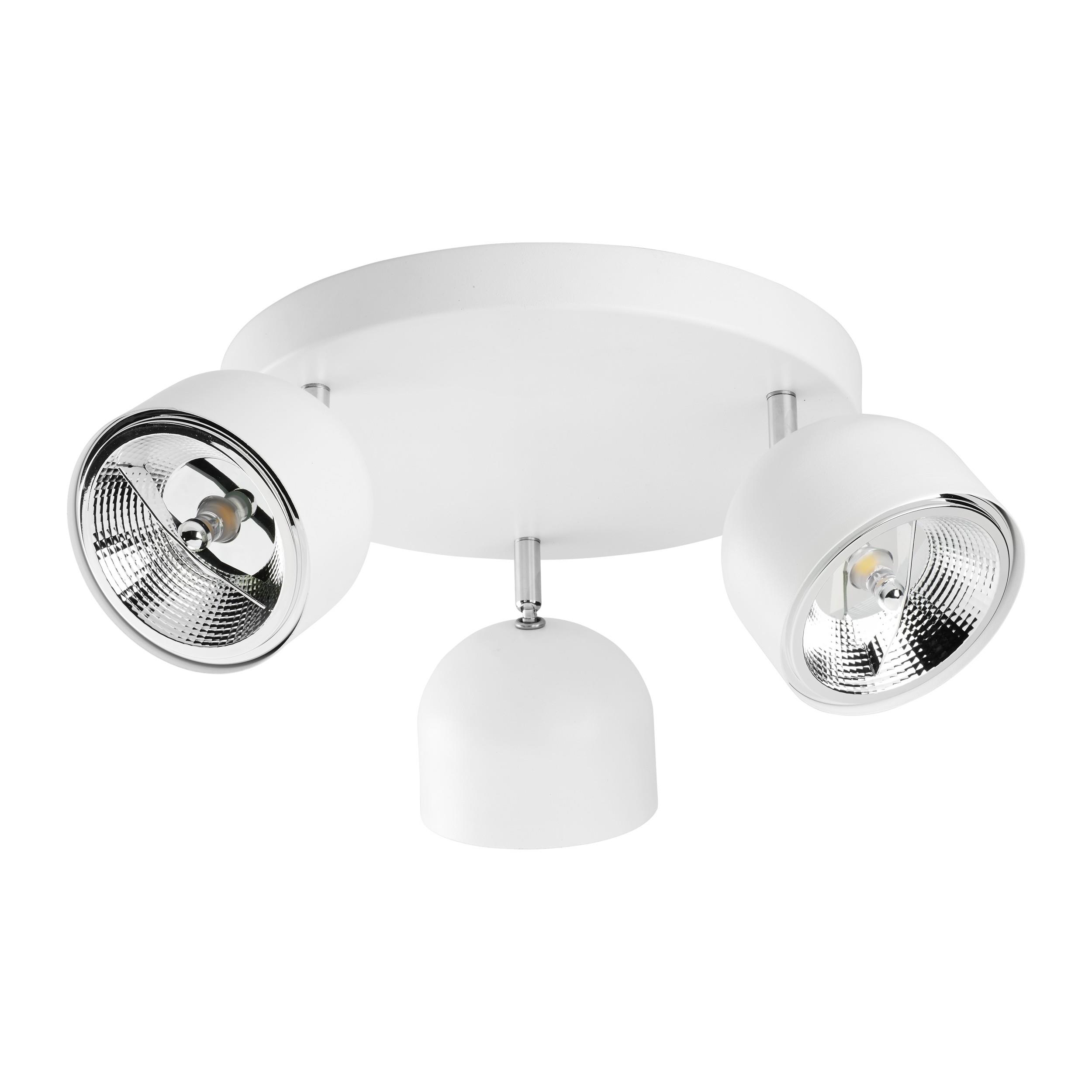 TK LIGHTING ALTEA WHITE LAMPA SUFITOWA 3 PŁ KOŁO + ŻARÓWKI