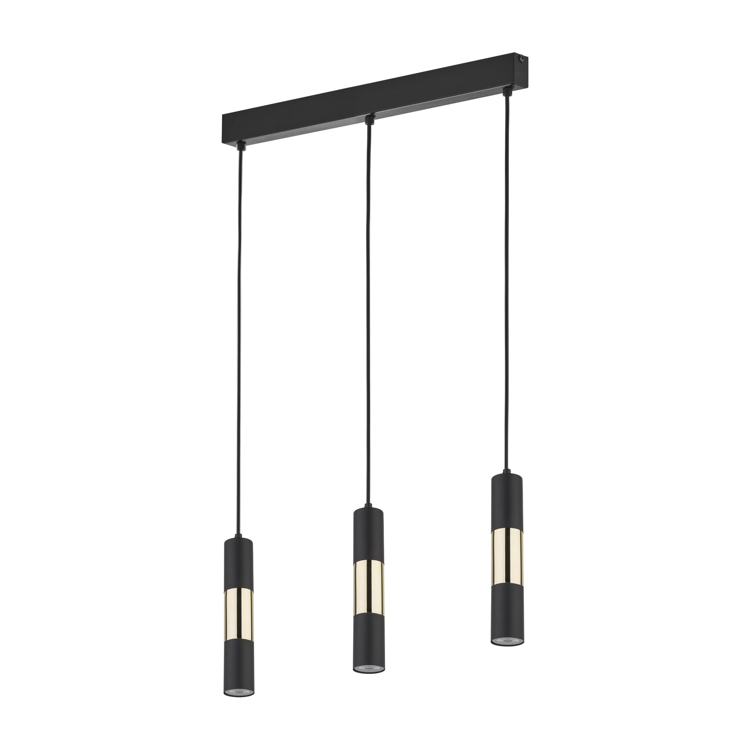 TK LIGHTING VIVIEN BLACK/GOLD LAMPA WISZĄCA 3 PŁ LISTWA