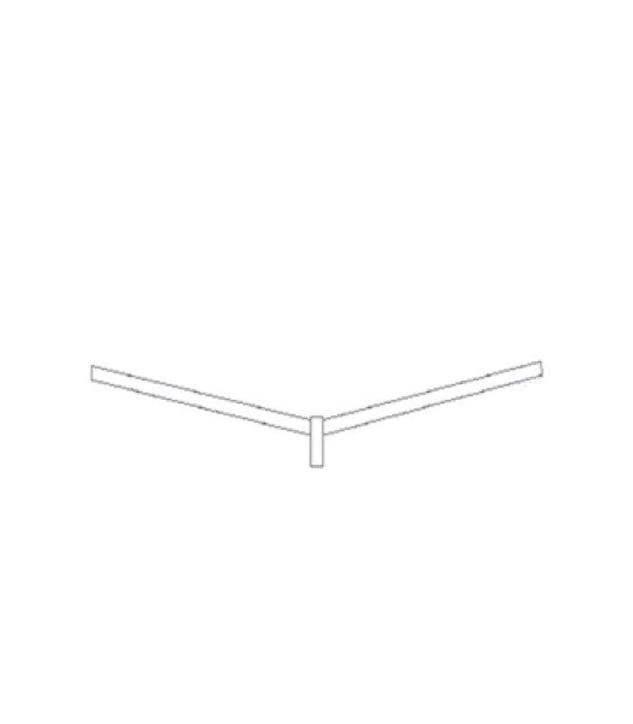 DOUBLE ARM FOR POLES 2x1m 3mm Φ60mm 15o GALVANIZED 9990720 VITO