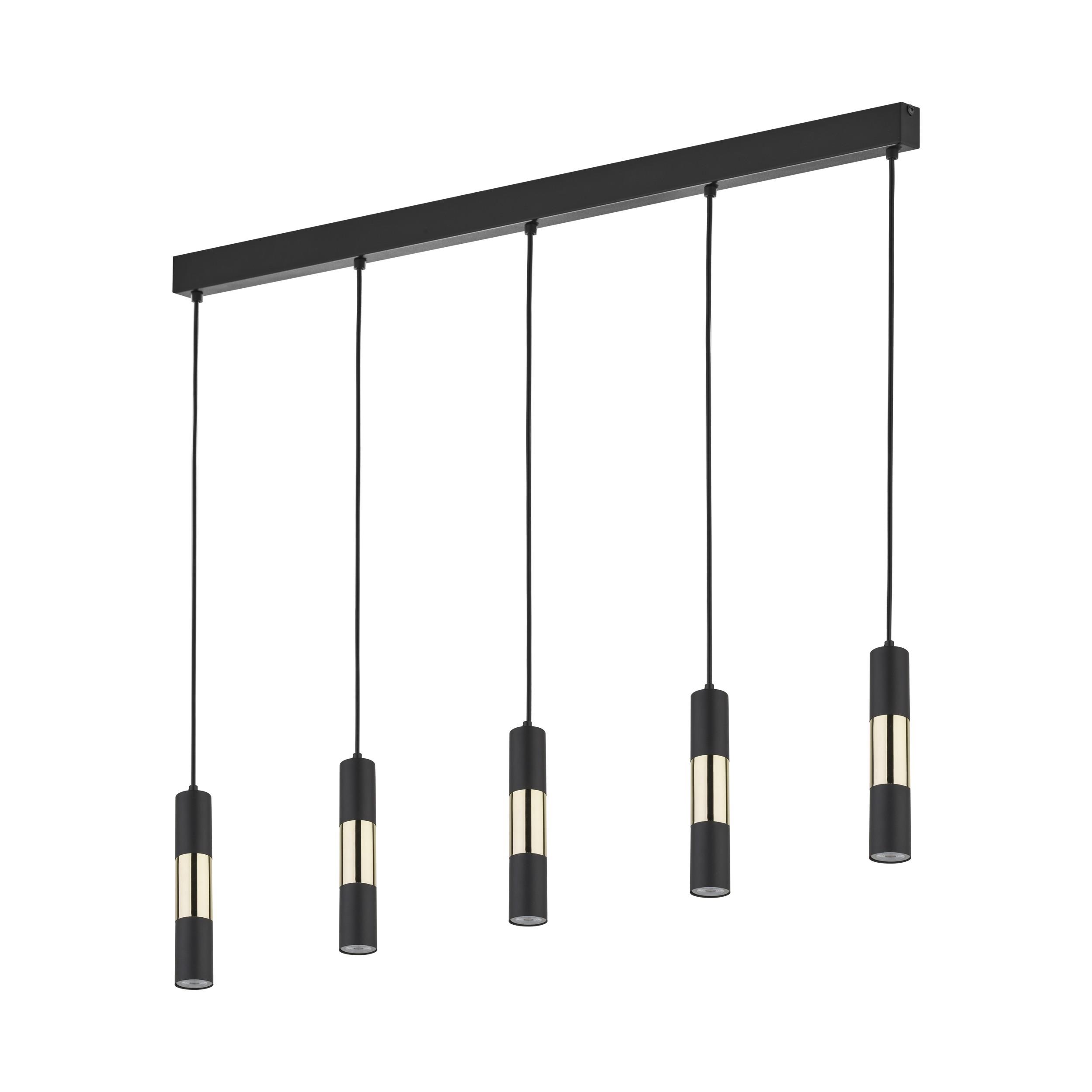 TK LIGHTING VIVIEN BLACK/GOLD LAMPA WISZĄCA 5 PŁ