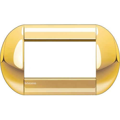 BTICINO - LNB4804OC Рамка 4М Gold Метална Елипсовидна Livinglight